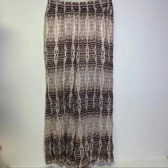 Haute Hippie Tribe Lillian Wide Leg Pants Pant Striped Animal Print Medium - Picture 3 of 6